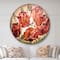Designart Poppies in Wheat Traditional Wall Clock